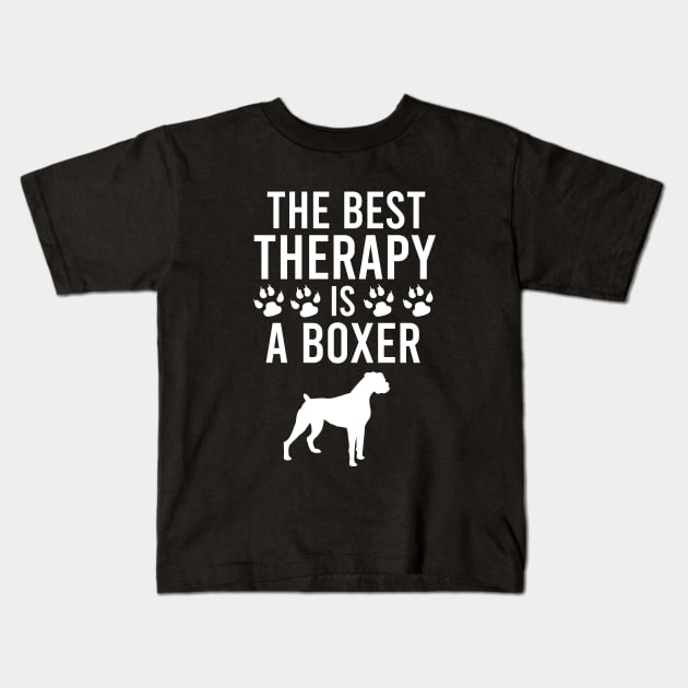 The best therapy is a boxer Kids T-Shirt by cypryanus